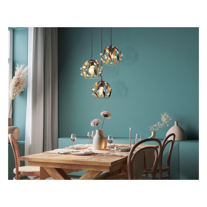 Globo - Luster na sajli 3xE27/40W/230V prečnik 41 cm