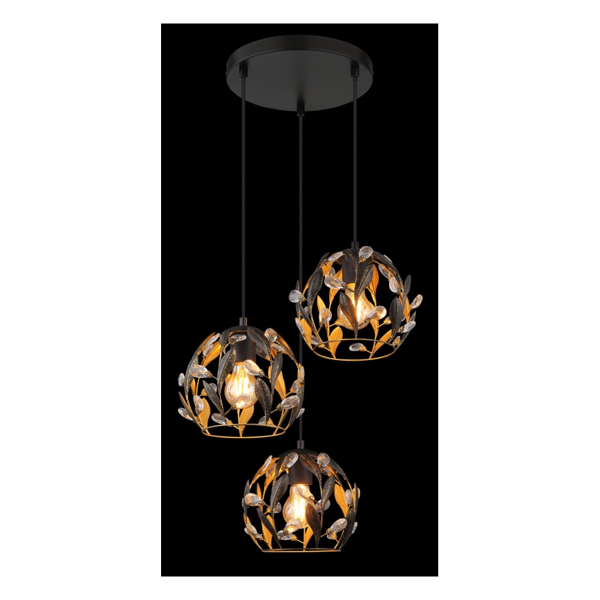 Globo - Luster na sajli 3xE27/40W/230V prečnik 41 cm