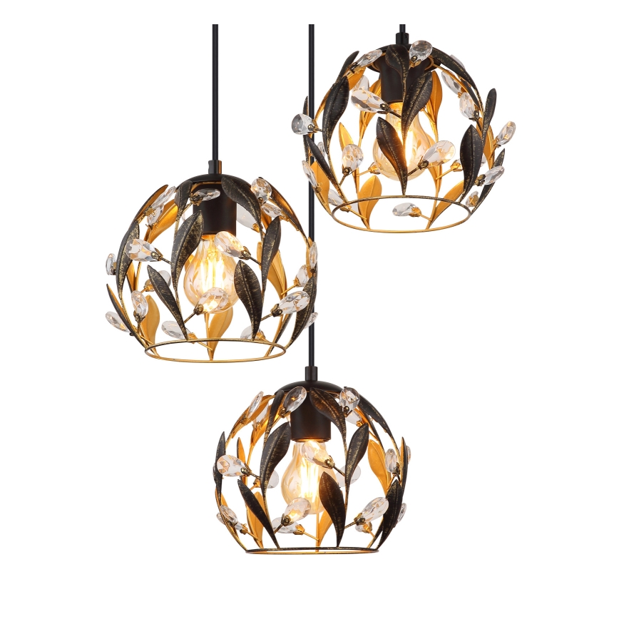 Globo - Luster na sajli 3xE27/40W/230V prečnik 41 cm