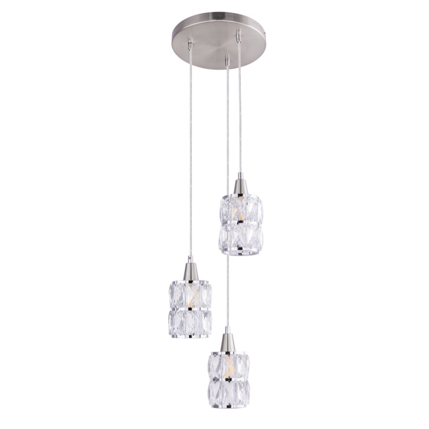 Globo - Kristalni luster na sajli 3xE14/40W/230V