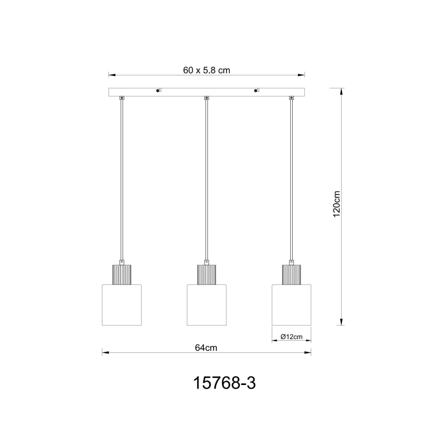 Globo - Luster na sajli 3xE27/25W/230V