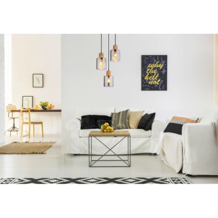 Globo - Luster na sajli 3xE27/25W/230V prečnik 30 cm