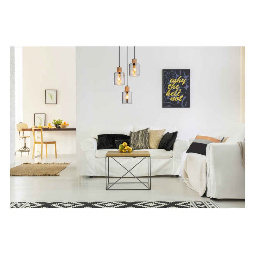 Globo - Luster na sajli 3xE27/25W/230V prečnik 30 cm