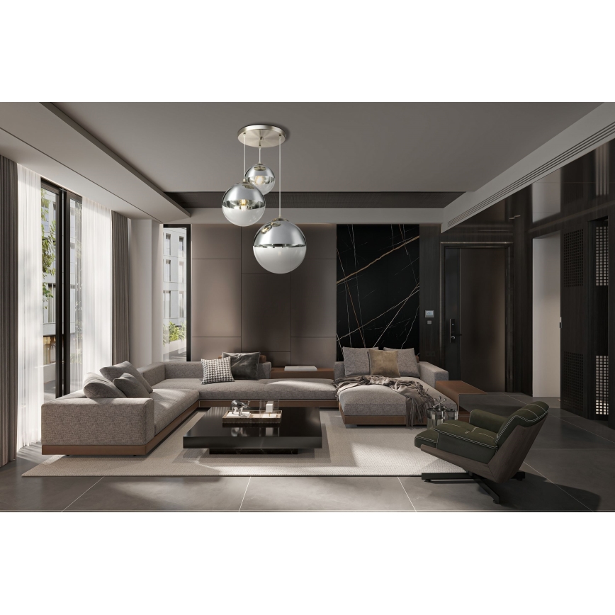 Globo - Luster na sajli 3xE27/40W/230V, prečnik 51 cm