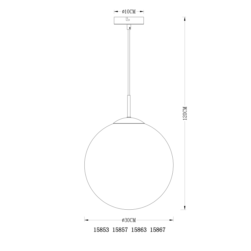 Globo - Luster na sajli 1xE27/40W/230V prečnik 30 cm