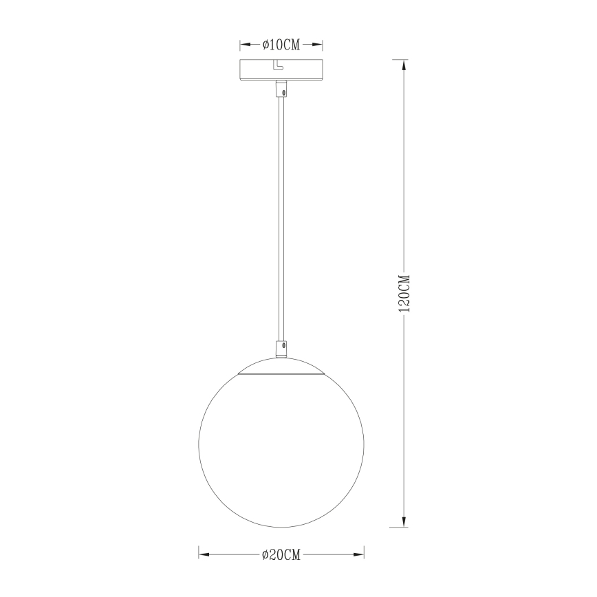 Globo - Luster na sajli 1xE27/40W/230V, prečnik 20 cm