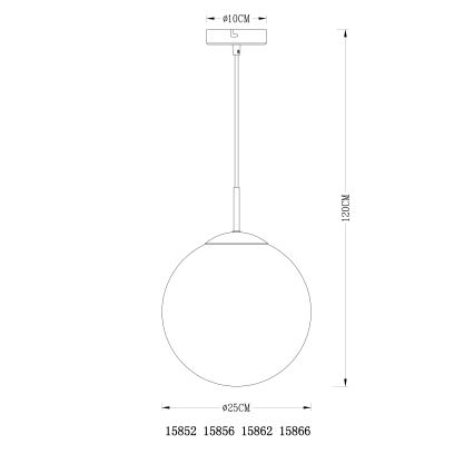Globo - Luster na sajli 1xE27/40W/230V prečnik 25 cm