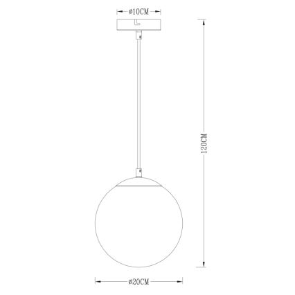 Globo - Luster na sajli 1xE27/40W/230V Ø 20 cm