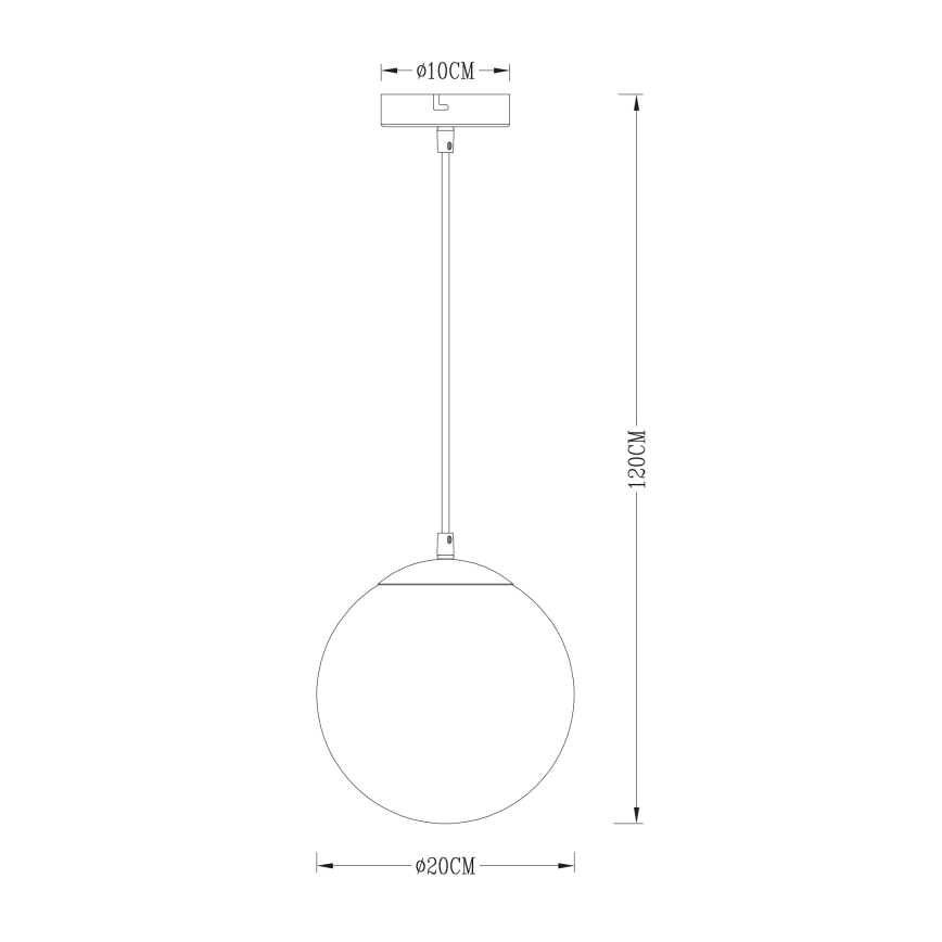 Globo - Luster na sajli 1xE27/40W/230V Ø 20 cm