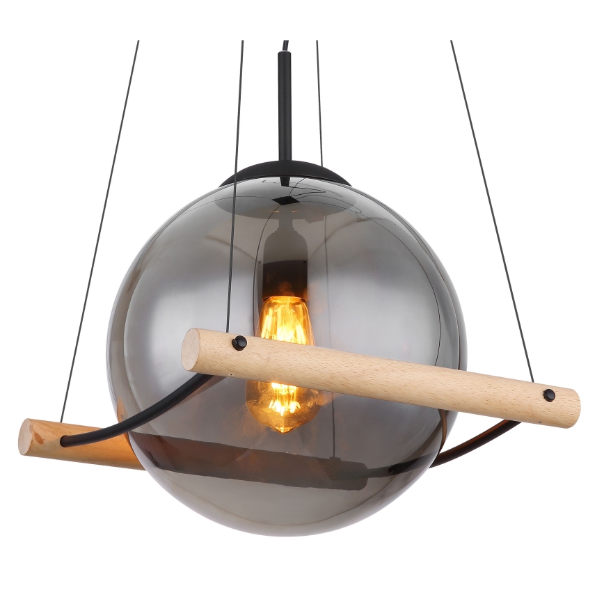 Globo - Luster na lanku 1xE27/15W/230V kaučukovac