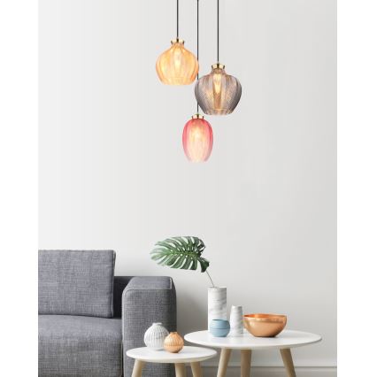 Globo - Luster na sajli 3x E27/60W/230V, prečnik 45 cm