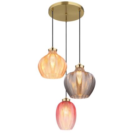 Globo - Luster na sajli 3x E27/60W/230V, prečnik 45 cm