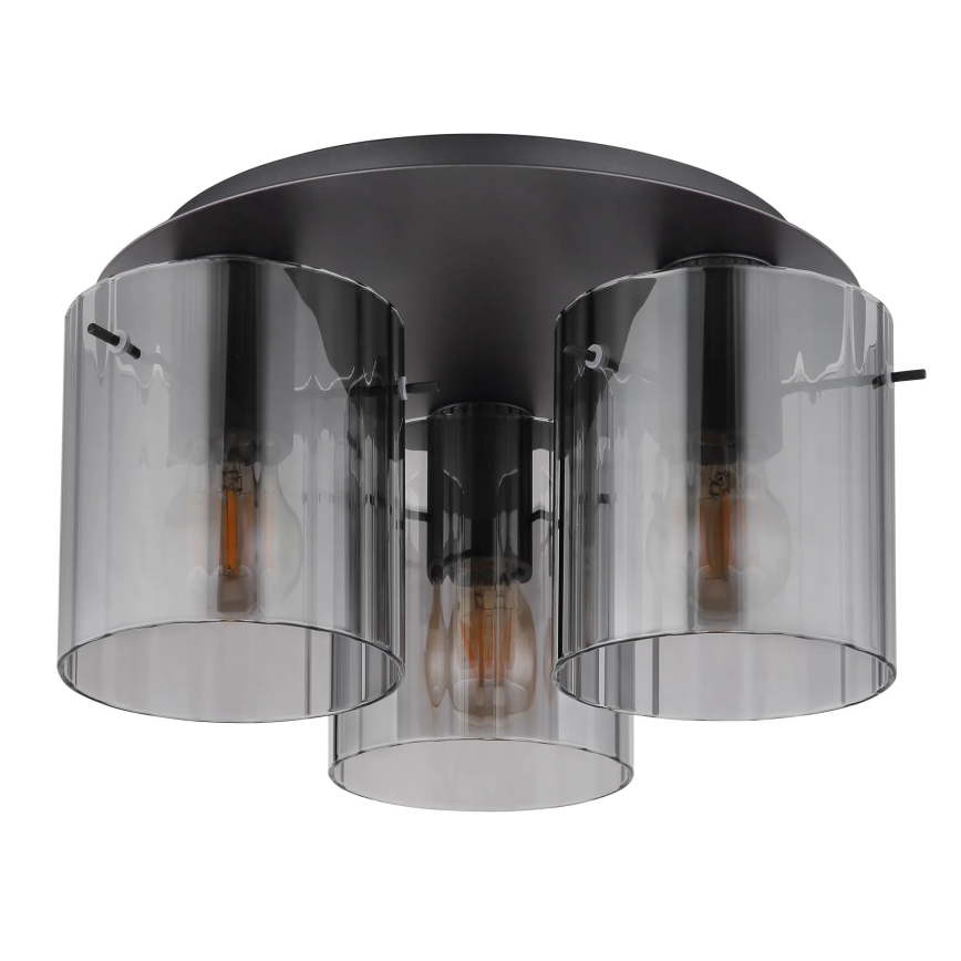 Globo - Plafonska lampa 3xE27/40W/230V prečnik 37 cm siva
