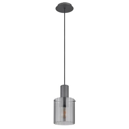 Globo - Luster na sajli 1xE27/40W/230V, prečnik 18 cm, siva