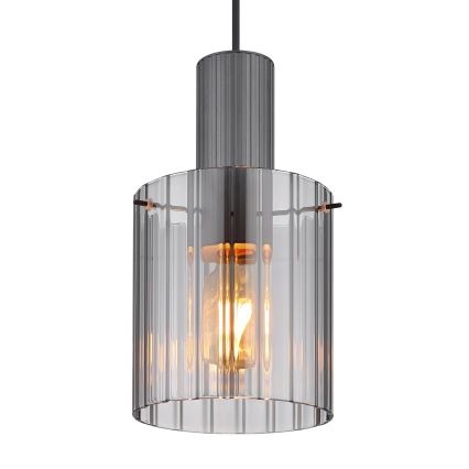 Globo - Luster na sajli 1xE27/40W/230V, prečnik 18 cm, siva