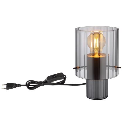 Globo - Stona lampa 1xE27/40W/230V, prečnik 14 cm, siva