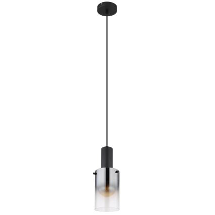 Globo - Crni luster na sajli 1xE27/40W/230V prečnik 12,5 cm