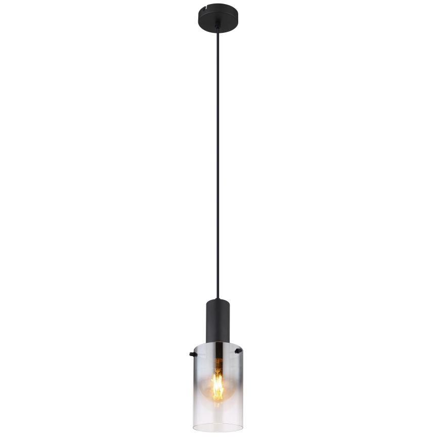 Globo - Crni luster na sajli 1xE27/40W/230V prečnik 12,5 cm