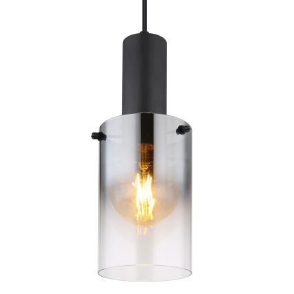 Globo - Crni luster na sajli 1xE27/40W/230V prečnik 12,5 cm