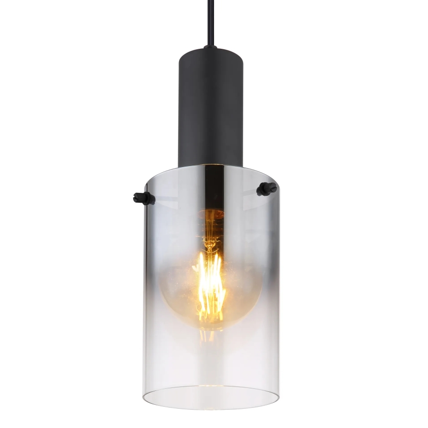 Globo - Crni luster na sajli 1xE27/40W/230V prečnik 12,5 cm