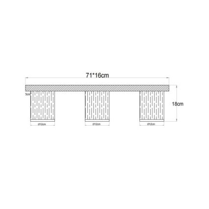 Globo - Plafonsko svetlo 3xE27/40W/230V