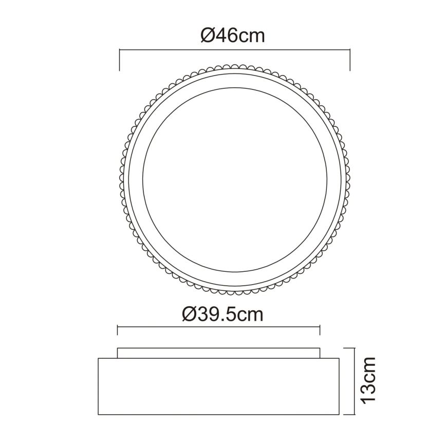 Globo - LED plafonsko svetlo LED/45W/230V 2700/4000/6000K prečnik 46 cm bela