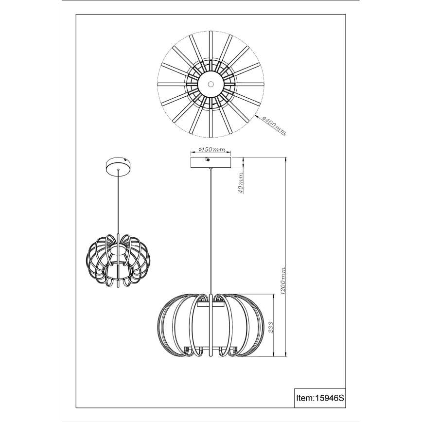 Globo - LED prigušiva luster na sajli LED/40W/230V 3000K