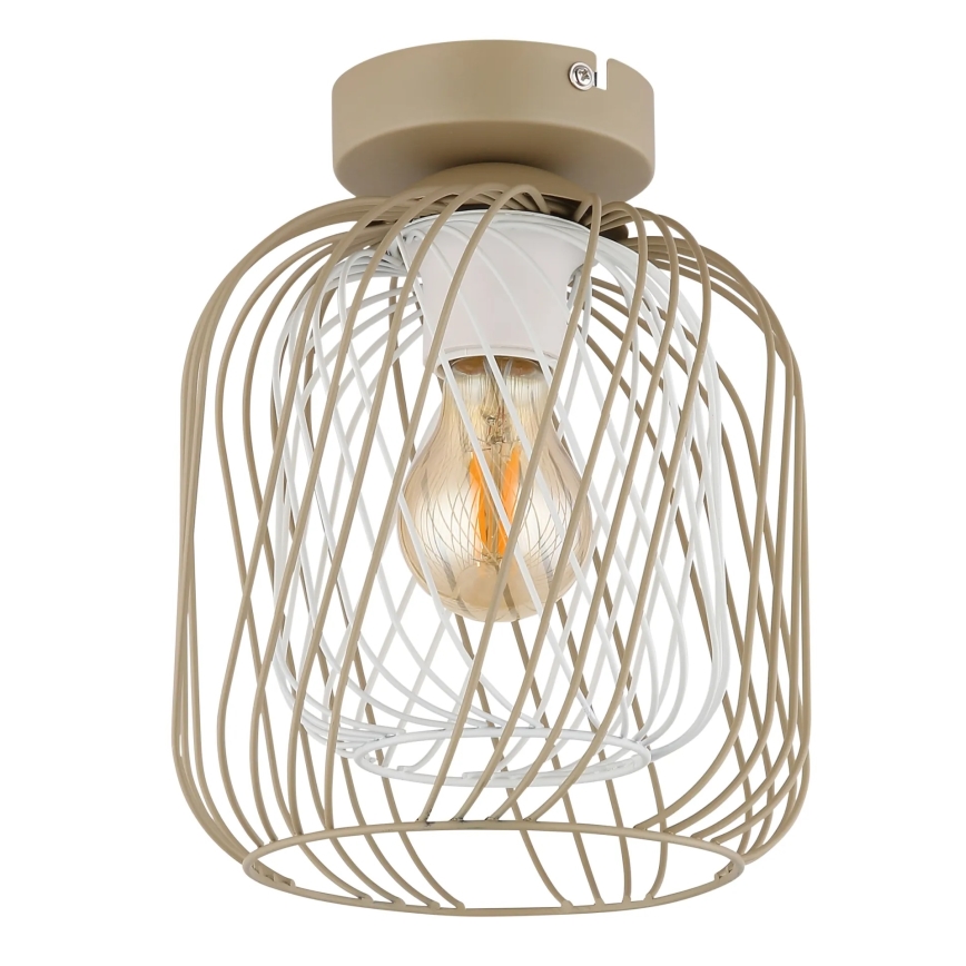 Globo - Plafonsko svetlo 1xE27/40W/230V prečnik 18 cm bež/belo