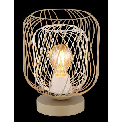 Globo - Stona lampa 1xE27/40W/230V bež/bela