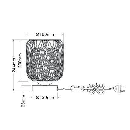 Globo - Stona lampa 1xE27/40W/230V bež/bela