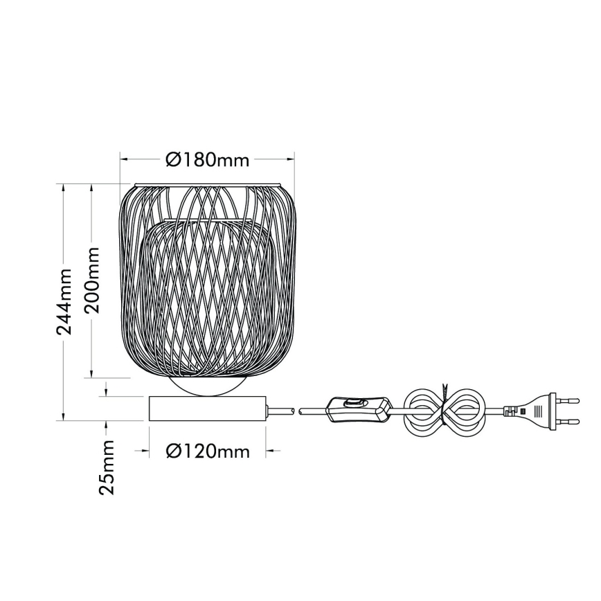 Globo - Stona lampa 1xE27/40W/230V bež/bela