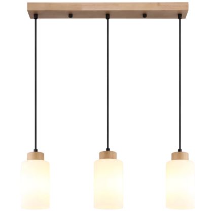 Globo - Luster na sajli 3xE27/60W/230V bež/bela