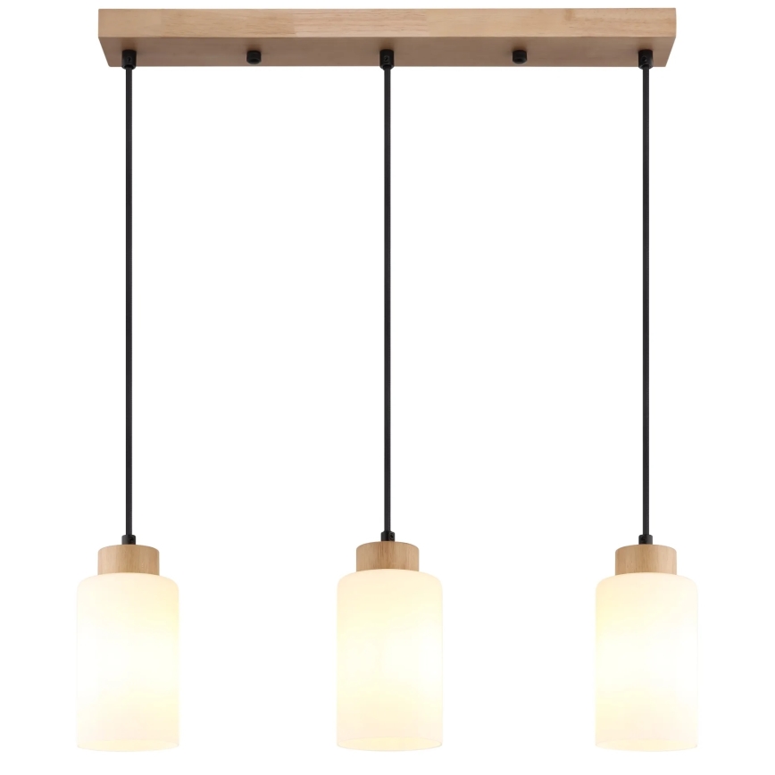 Globo - Luster na sajli 3xE27/60W/230V bež/bela