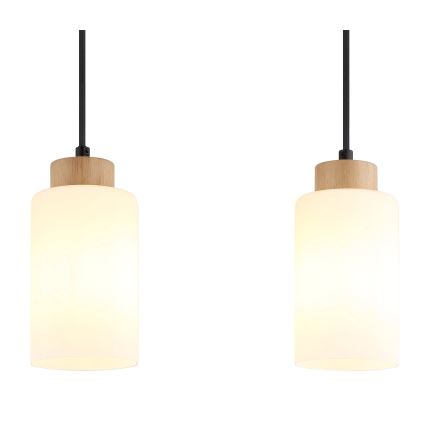 Globo - Luster na sajli 3xE27/60W/230V bež/bela
