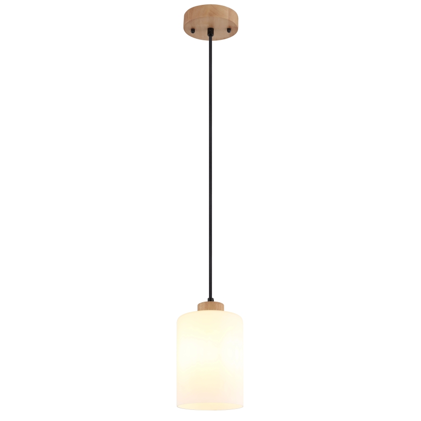 Globo - Luster na sajli 1xE27/60W/230V hrast/bela