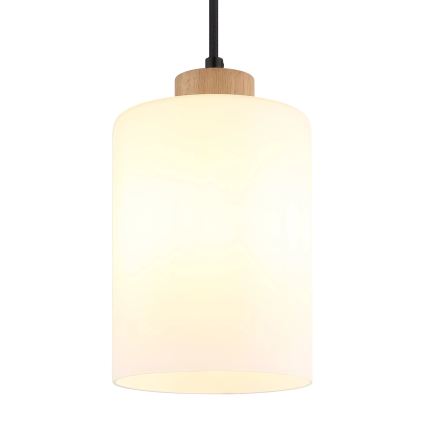 Globo - Luster na sajli 1xE27/60W/230V hrast/bela