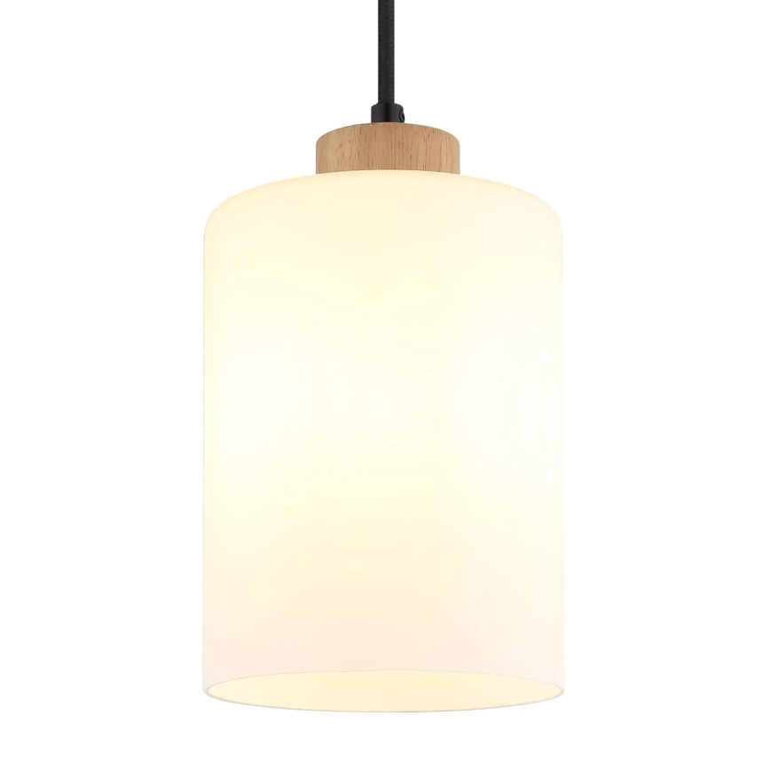 Globo - Luster na sajli 1xE27/60W/230V hrast/bela