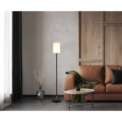 Globo - Stojeća lampa 1xE27/60W/230V crna/bela