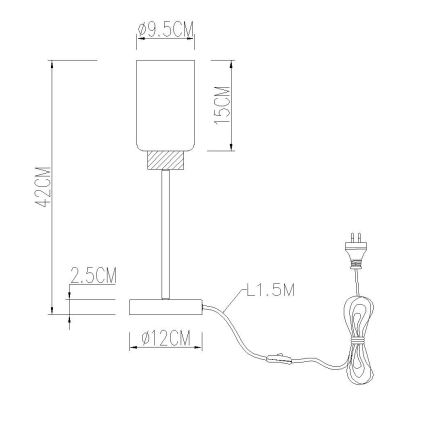Globo - Stona lampa 1xE27/60W/230V crna/bela