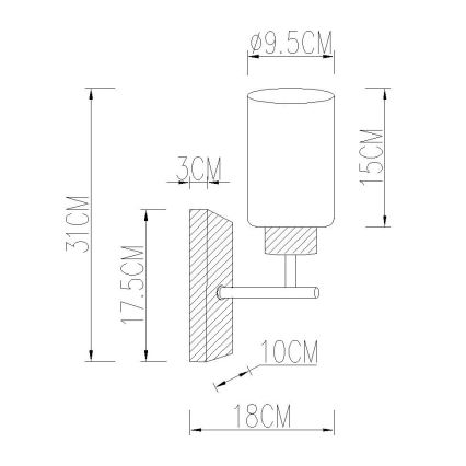 Globo - Zidna lampa 1xE27/60W/230V bež/bela