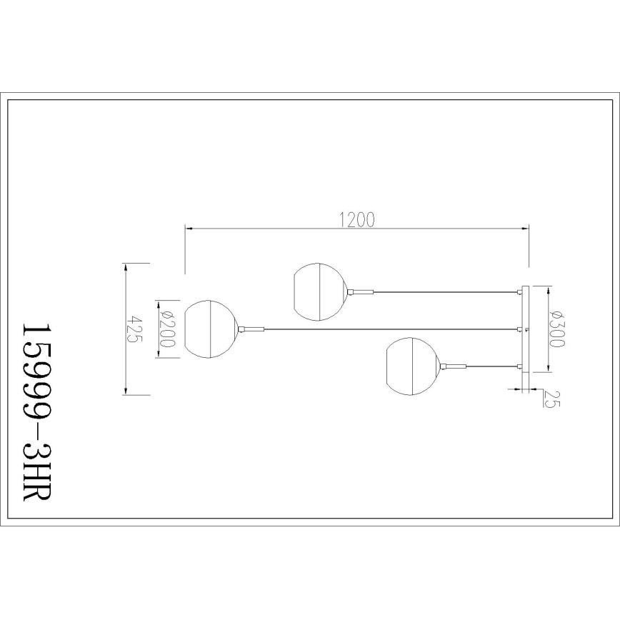 Globo - Luster na sajli 3xE27/60W/230V