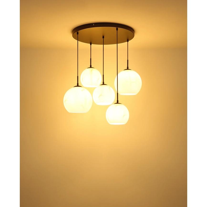 Globo - Luster na sajli 5xE27/60W/230V, prečnik 75 cm