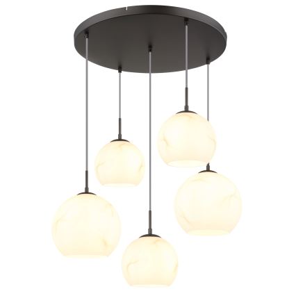 Globo - Luster na sajli 5xE27/60W/230V, prečnik 75 cm