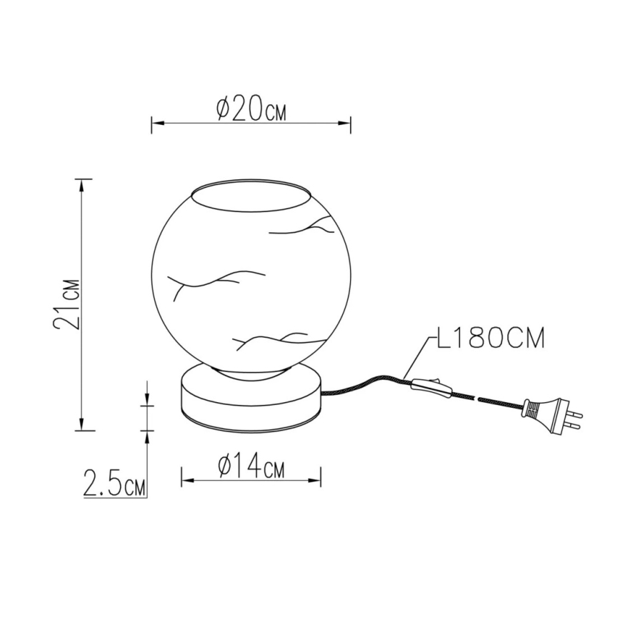 Globo - Stona lampa 1xE27/60W/230V