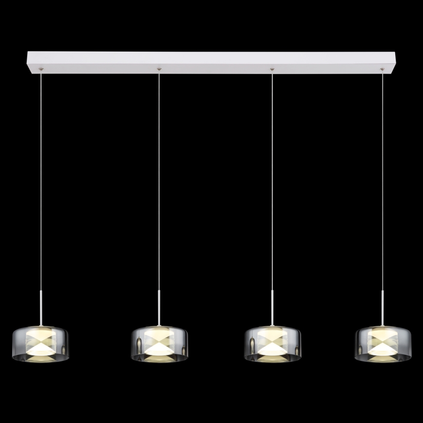 Globo - LED luster na sajli LED/24W/230V bela/zadimljena