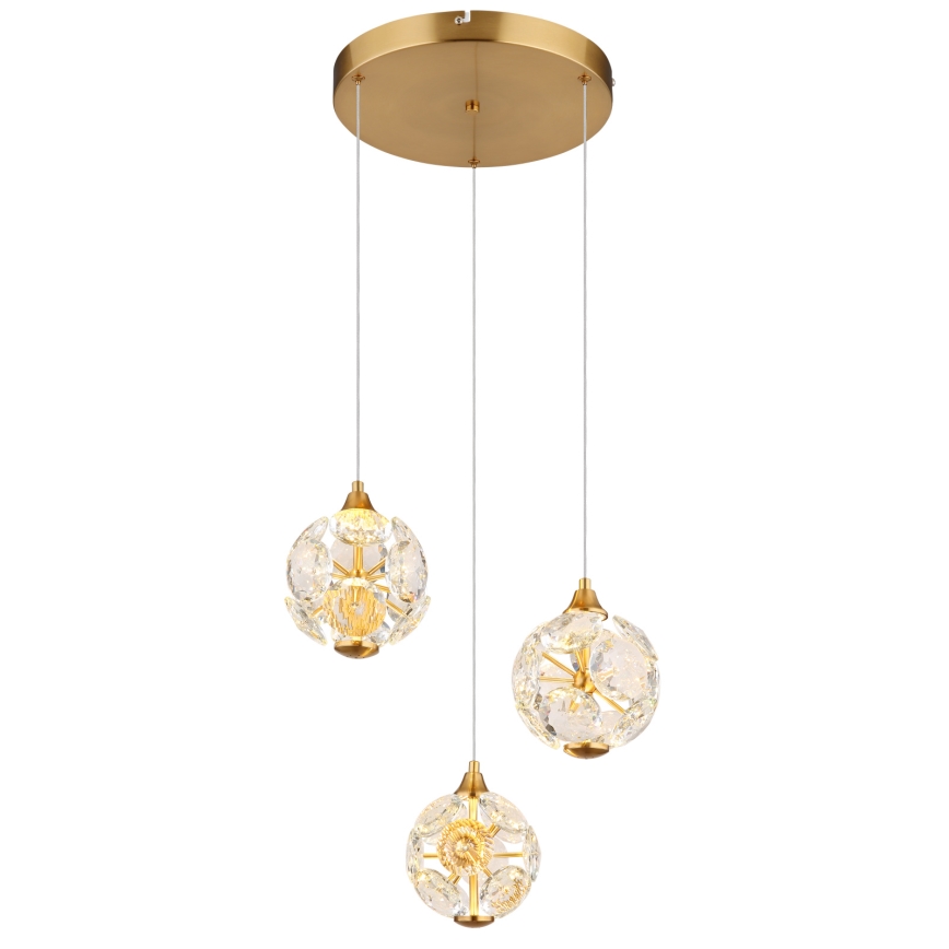 Globo - LED luster na sajli LED/24W/230V 3000K zlatna