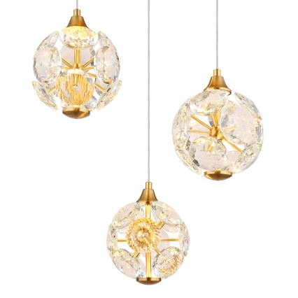 Globo - LED luster na sajli LED/24W/230V 3000K zlatna