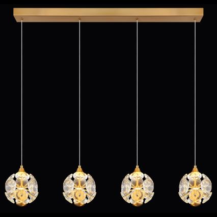 Globo - LED luster na sajli LED/32W/230V 3000K zlatna