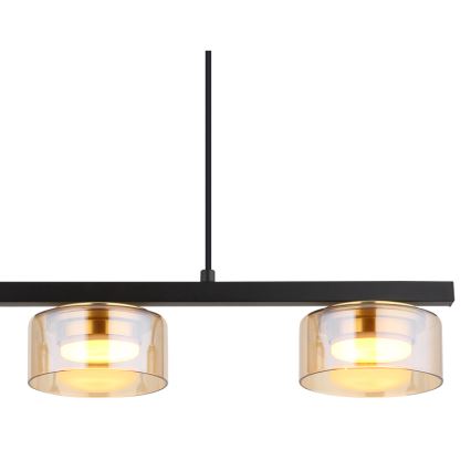 Globo - LED Luster na sajli 3xGX53/6W/230V zadimljeno/braon