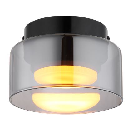 Globo - LED stropna svetiljka 1xGX53/6W/230V prečnik 13 cm dimljena/crna